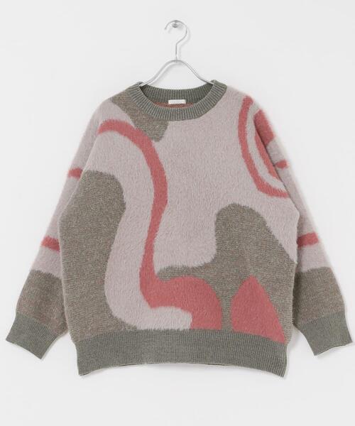 ITEMS URBANRESEARCH（アイテムズ アーバンリサーチ）の「フェザージャガードニット（ニット/セーター・レディース・アイボリー/ブルー/ブラウン/チャコールグレー/ブルー系その他・FREE）」の19枚目の写真