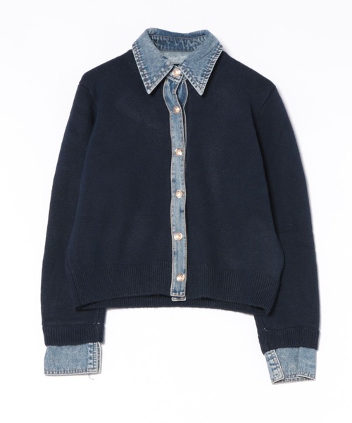 専用です！新品　タグ付き　3Dレイヤードニットカーディガン 新品 タグ付き 3Dレイヤードニットカーディガン