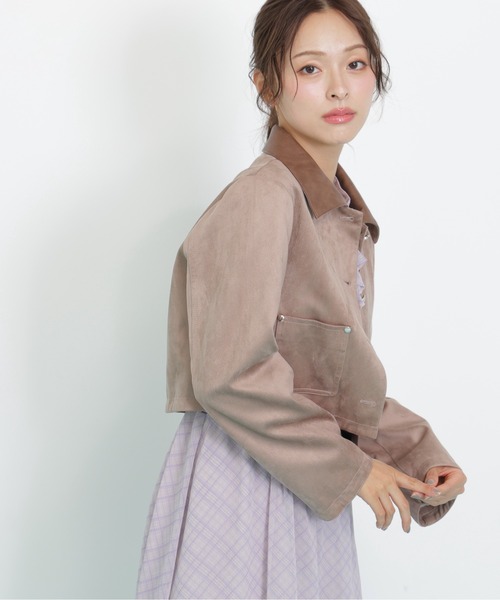 JILL by JILL STUART（ジルバイジルスチュアート）の「◇ フェイクスエード短丈ブルゾン（ブルゾン・レディース・ブラウン/ベージュ・FREE）」の12枚目の写真