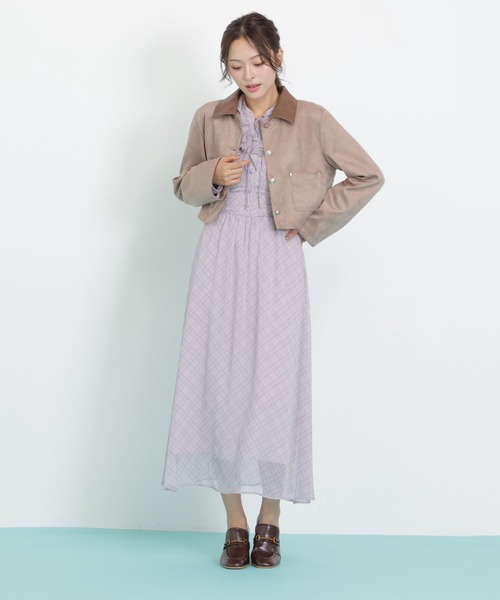 JILL by JILL STUART（ジルバイジルスチュアート）の「◇ フェイクスエード短丈ブルゾン（ブルゾン・レディース・ブラウン/ベージュ・FREE）」の14枚目の写真