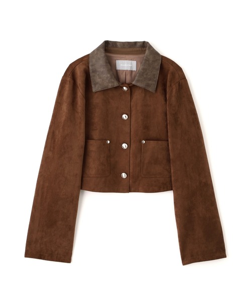 JILL by JILL STUART（ジルバイジルスチュアート）の「◇ フェイクスエード短丈ブルゾン（ブルゾン・レディース・ブラウン/ベージュ・FREE）」の18枚目の写真