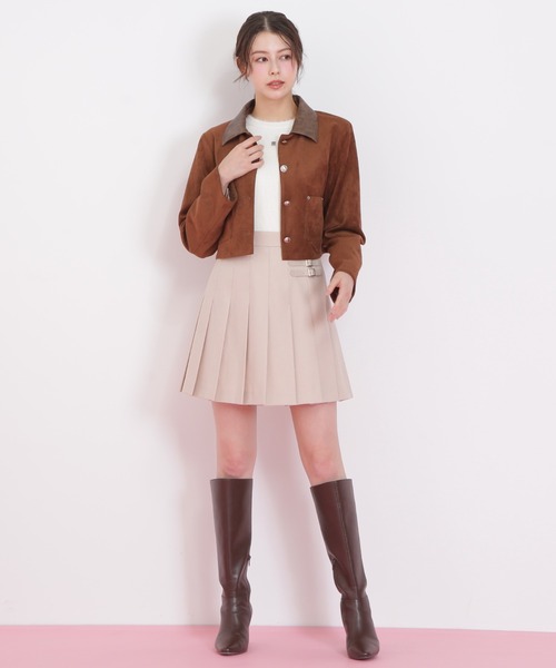 JILL by JILL STUART（ジルバイジルスチュアート）の「◇ フェイクスエード短丈ブルゾン（ブルゾン・レディース・ブラウン/ベージュ・FREE）」の7枚目の写真