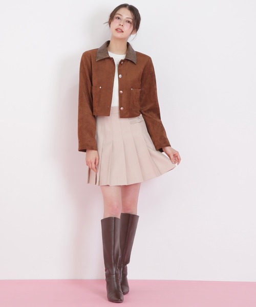 JILL by JILL STUART（ジルバイジルスチュアート）の「◇ フェイクスエード短丈ブルゾン（ブルゾン・レディース・ブラウン/ベージュ・FREE）」の9枚目の写真