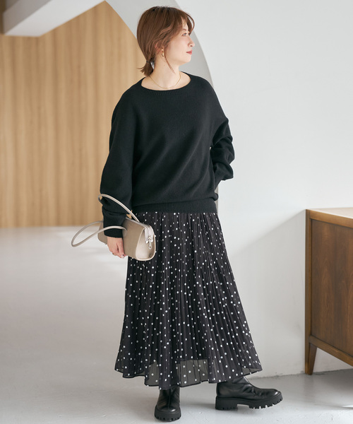 Spick & Span(スピックアンドスパン)の「ニュアンスコクーンシルエットニット(ニット/セーター・レディース・レッド/ブラウン系その他/ブラック/ベージュ・FREE)」の5枚目の写真