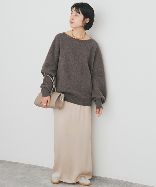 Spick & Span(スピックアンドスパン)の「ニュアンスコクーンシルエットニット(ニット/セーター・レディース・レッド/ブラウン系その他/ブラック/ベージュ・FREE)」の7枚目の写真