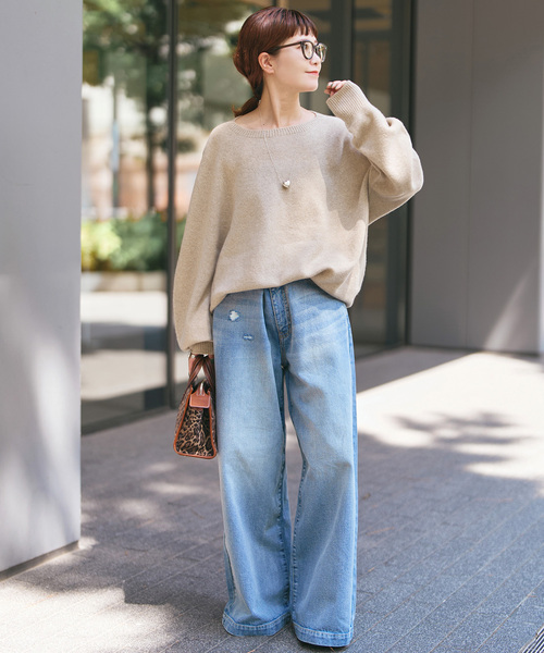 Spick & Span(スピックアンドスパン)の「ニュアンスコクーンシルエットニット(ニット/セーター・レディース・レッド/ブラウン系その他/ブラック/ベージュ・FREE)」の8枚目の写真