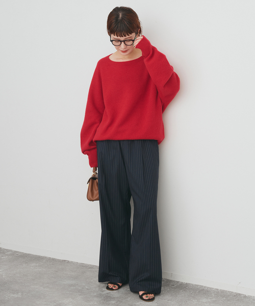 Spick & Span(スピックアンドスパン)の「ニュアンスコクーンシルエットニット(ニット/セーター・レディース・レッド/ブラウン系その他/ブラック/ベージュ・FREE)」の9枚目の写真