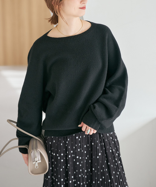 Spick & Span(スピックアンドスパン)の「ニュアンスコクーンシルエットニット(ニット/セーター・レディース・レッド/ブラウン系その他/ブラック/ベージュ・FREE)」の10枚目の写真