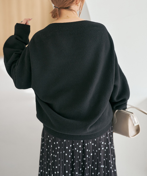 Spick & Span(スピックアンドスパン)の「ニュアンスコクーンシルエットニット(ニット/セーター・レディース・レッド/ブラウン系その他/ブラック/ベージュ・FREE)」の12枚目の写真