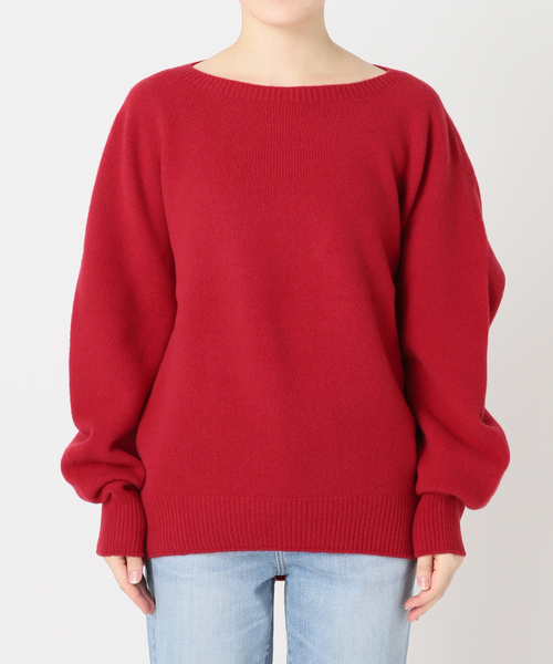 Spick and Span【ニュアンスコクーンシルエットニット・レッド】 ニュアンスコクーンシルエットニット（ニット/セーター）｜Spick