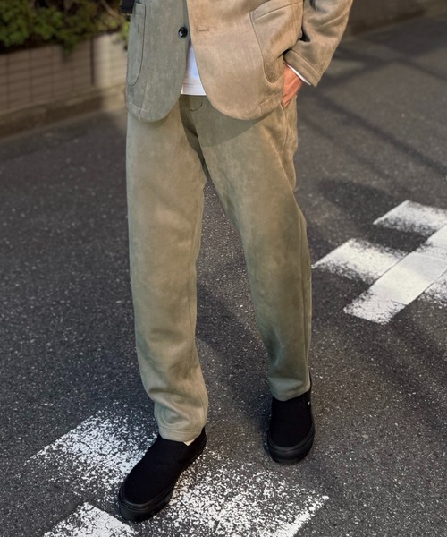 IKKA LOUNGE（イッカラウンジ）の「GOKU楽 ワークスエードライクパンツ（その他パンツ・メンズ・ブラック/ベージュ・S/M/L/XL）」の2枚目の写真