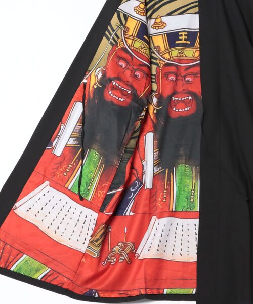 カヤ（カヤ）の「【カヤ】暗々裏 着物メンズ羽織（カーディガン/ボレロ・メンズ・ブラック/グレー/レッド・FREE）」の4枚目の写真