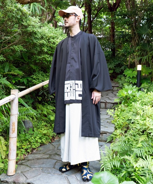 カヤ（カヤ）の「【カヤ】暗々裏 着物メンズ羽織（カーディガン/ボレロ・メンズ・ブラック/グレー/レッド・FREE）」の12枚目の写真