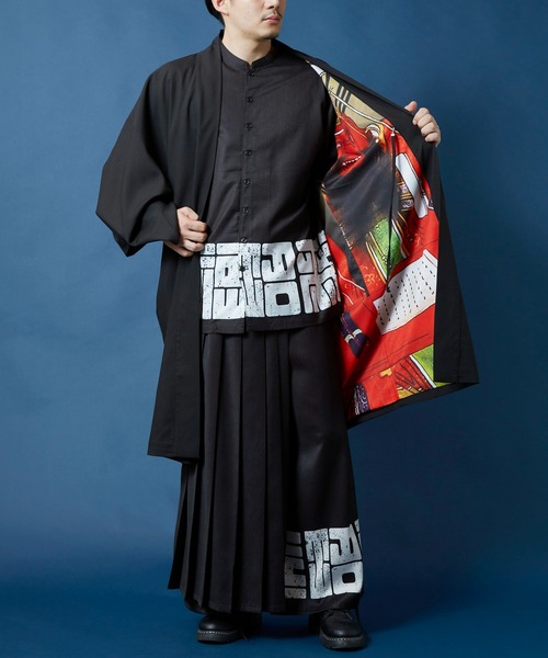 カヤ（カヤ）の「【カヤ】暗々裏 着物メンズ羽織（カーディガン/ボレロ・メンズ・ブラック/グレー/レッド・FREE）」の10枚目の写真