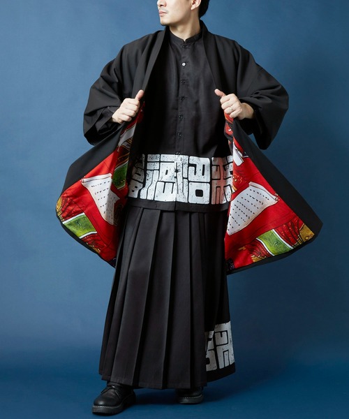 カヤ（カヤ）の「【カヤ】暗々裏 着物メンズ羽織（カーディガン/ボレロ・メンズ・ブラック/グレー/レッド・FREE）」の11枚目の写真