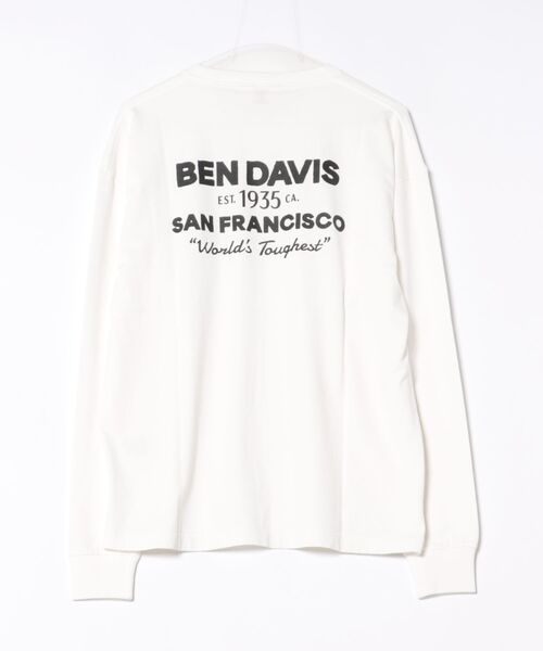 BEN DAVIS(ベンデイビス)の「POCKET PRINT LONG SLEEVE TEE(Tシャツ/カットソー・メンズ・ブラック/ホワイト・SMALL/MEDIUM/LARGE/X-LARGE)」の5枚目の写真