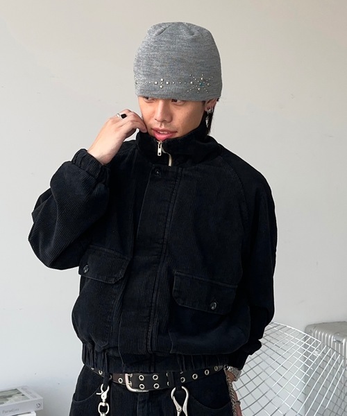 スタンドハイネックコーデュロイジャケット/セットアップ着用可
