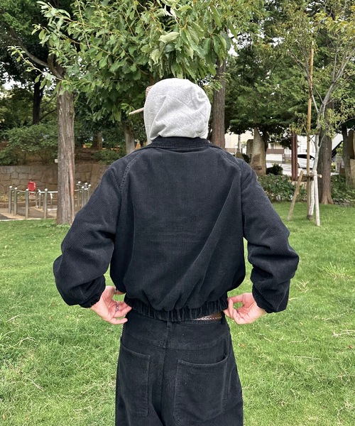 スタンドハイネックコーデュロイジャケット/セットアップ着用可