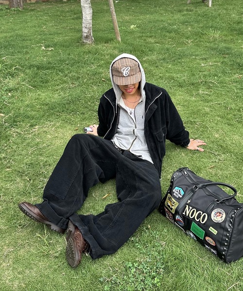 MandO（Auntie Rosa）（エムオー）の「スタンドハイネックコーデュロイジャケット/セットアップ着用可（ブルゾン・メンズ・ダークブラック/ブラック・MEDIUM/LARGE）」の9枚目の写真