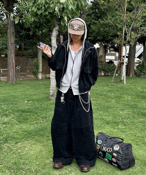 MandO（Auntie Rosa）（エムオー）の「スタンドハイネックコーデュロイジャケット/セットアップ着用可（ブルゾン・メンズ・ダークブラック/ブラック・MEDIUM/LARGE）」の10枚目の写真