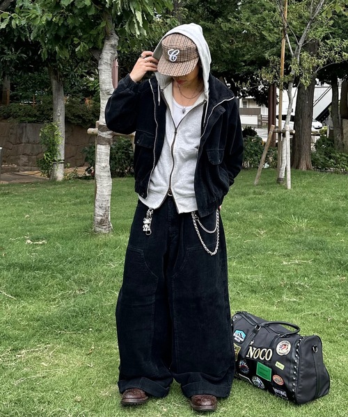 MandO（Auntie Rosa）（エムオー）の「スタンドハイネックコーデュロイジャケット/セットアップ着用可（ブルゾン・メンズ・ダークブラック/ブラック・MEDIUM/LARGE）」の11枚目の写真