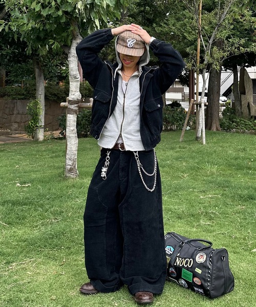 MandO（Auntie Rosa）（エムオー）の「スタンドハイネックコーデュロイジャケット/セットアップ着用可（ブルゾン・メンズ・ダークブラック/ブラック・MEDIUM/LARGE）」の12枚目の写真