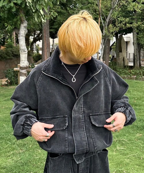 MandO（Auntie Rosa）（エムオー）の「スタンドハイネックコーデュロイジャケット/セットアップ着用可（ブルゾン・メンズ・ダークブラック/ブラック・MEDIUM/LARGE）」の20枚目の写真