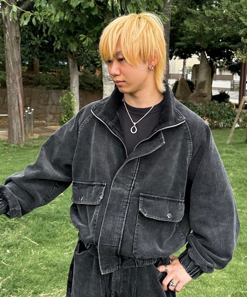MandO（Auntie Rosa）（エムオー）の「スタンドハイネックコーデュロイジャケット/セットアップ着用可（ブルゾン・メンズ・ダークブラック/ブラック・MEDIUM/LARGE）」の21枚目の写真