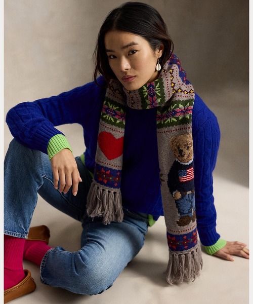 Polo ベア ウールブレンド スカーフ（マフラー）｜POLO RALPH LAUREN