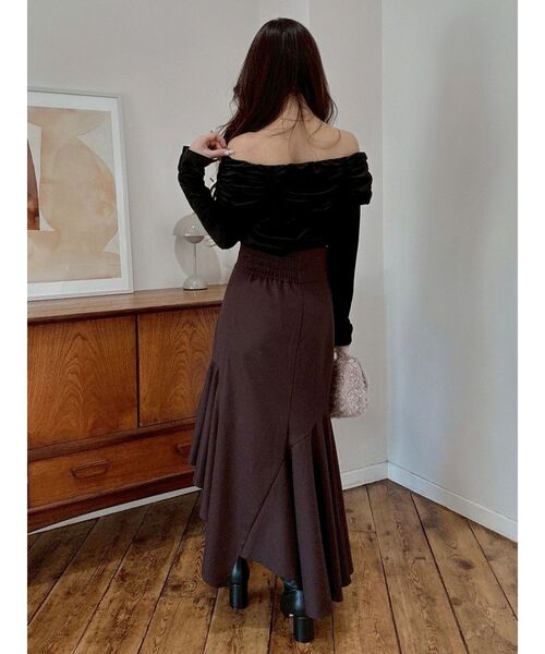 MERCURYDUO（マーキュリーデュオ）の「アシメマーメイドスカート（スカート・レディース・アイボリー/ネイビー/ブラウン・SMALL/MEDIUM）」の9枚目の写真