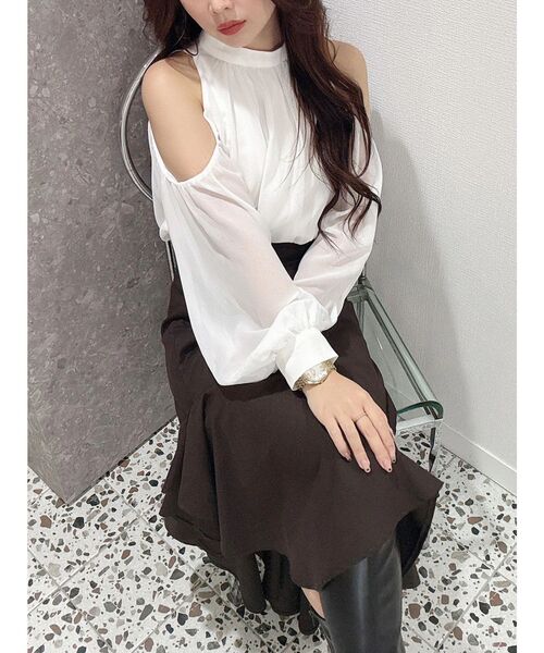 MERCURYDUO（マーキュリーデュオ）の「アシメマーメイドスカート（スカート・レディース・アイボリー/ネイビー/ブラウン・SMALL/MEDIUM）」の17枚目の写真