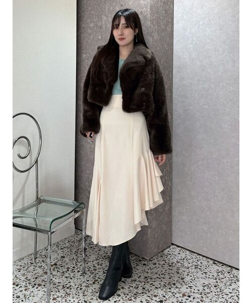 MERCURYDUO（マーキュリーデュオ）の「アシメマーメイドスカート（スカート・レディース・アイボリー/ネイビー/ブラウン・SMALL/MEDIUM）」の18枚目の写真