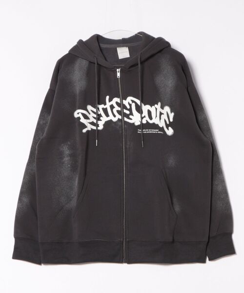 ８(eight)（エイト）の「裏起毛ワイドシルエットZIPパーカー（パーカー・メンズ・ピンク系その他/ブラウン/スミクロ/ブラック・MEDIUM/X-LARGE/LARGE）」の3枚目の写真