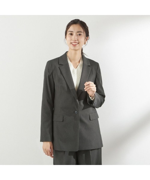 セール】【おうちで洗えるストレッチスーツ】【すぐ着られるパンツ裾