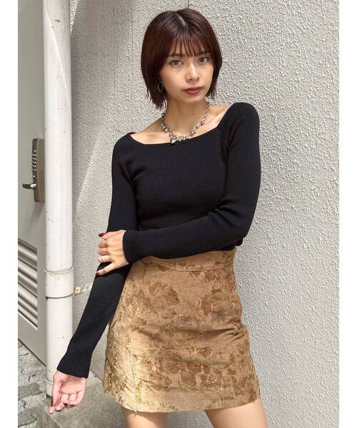 ベーシックリブニット（ニット/セーター）｜MURUA（ムルーア）の