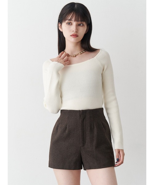 MURUA(ムルーア)の「ベーシックリブニット(ニット/セーター・レディース・ホワイト/グレー/ブラック・FREE)」の14枚目の写真