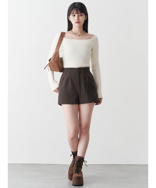 MURUA(ムルーア)の「ベーシックリブニット(ニット/セーター・レディース・ホワイト/グレー/ブラック・FREE)」の15枚目の写真