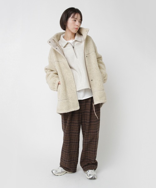 RNA-N(アールエヌエーエヌ)の「M2570 ヴィンテージライク ZIP UP プルオーバー(Tシャツ/カットソー・レディース・オートミール/チャコール/キナリ・FREE)」の9枚目の写真
