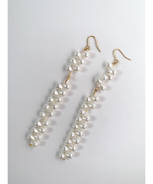 tone（トーン）の「【TOMEI LAB】パール　ドロップ　ロング　ピアス(MA)（ピアス（両耳用）・レディース・その他・FREE）」の2枚目の写真
