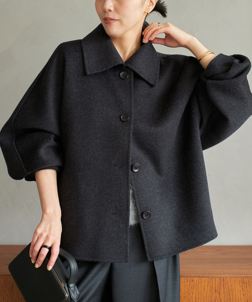 plage（プラージュ）の「《WEB限定追加》HAMILTON Jacket コート2（その他アウター・レディース・ブラックミックス/ベージュ・36/38）」の17枚目の写真