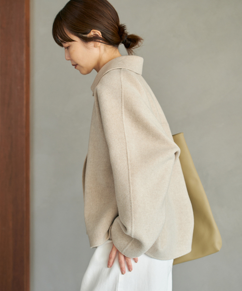 plage（プラージュ）の「《WEB限定追加》HAMILTON Jacket コート2（その他アウター・レディース・ブラックミックス/ベージュ・36/38）」の5枚目の写真