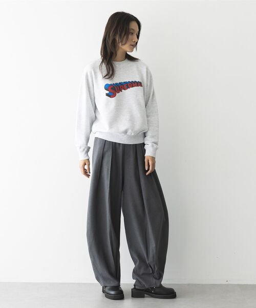 GARAGE OF GOOD CLOTHING(ガレージオブグッドクロージング)の「無地ウールライク裾タックバレルパンツ(その他パンツ・レディース・ブラウン/グレー・38/36)」の11枚目の写真