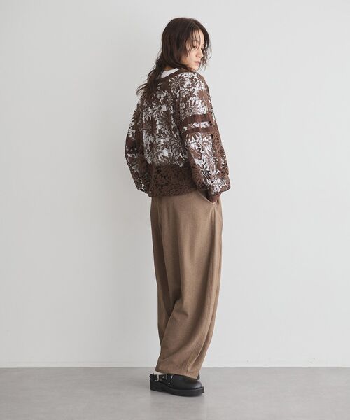 GARAGE OF GOOD CLOTHING(ガレージオブグッドクロージング)の「無地ウールライク裾タックバレルパンツ(その他パンツ・レディース・ブラウン/グレー・38/36)」の20枚目の写真