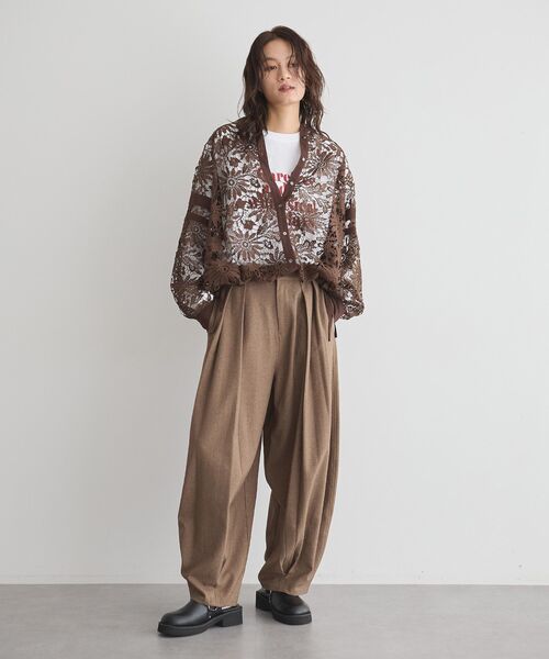 GARAGE OF GOOD CLOTHING(ガレージオブグッドクロージング)の「無地ウールライク裾タックバレルパンツ(その他パンツ・レディース・ブラウン/グレー・38/36)」の22枚目の写真