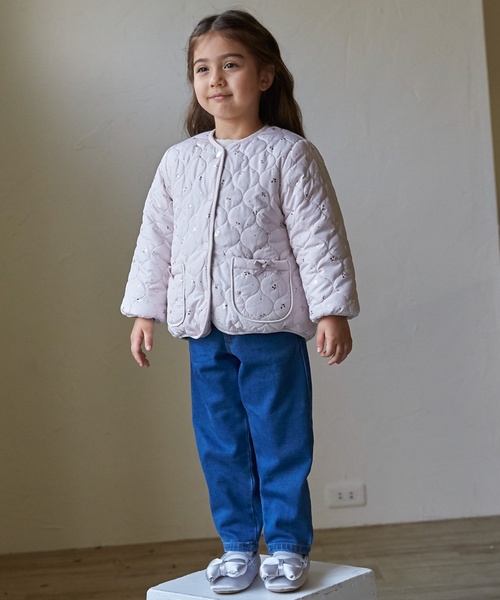 petit main（プティマイン）の「【リンク】箔プリントリバーシブルジャケット（ブルゾン・キッズ・ブルーグレー/アイボリー/ライトピンク/ネイビー・80ｃｍ/130cm/120cm/110cm/100cm/90cm）」の11枚目の写真