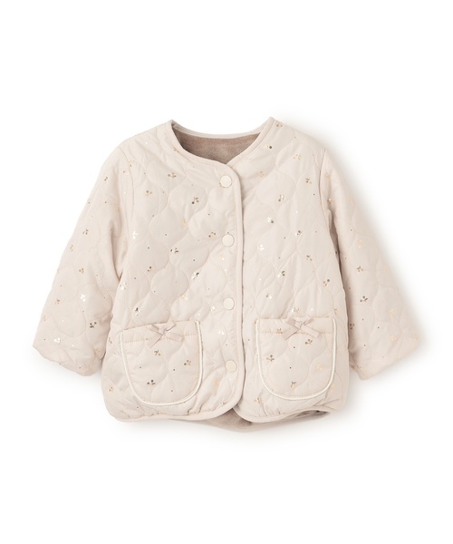 petit main（プティマイン）の「【リンク】箔プリントリバーシブルジャケット（ブルゾン・キッズ・ブルーグレー/アイボリー/ライトピンク/ネイビー・80ｃｍ/130cm/120cm/110cm/100cm/90cm）」の13枚目の写真