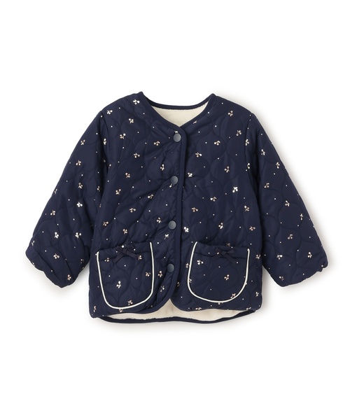 petit main（プティマイン）の「【リンク】箔プリントリバーシブルジャケット（ブルゾン・キッズ・ブルーグレー/アイボリー/ライトピンク/ネイビー・80ｃｍ/130cm/120cm/110cm/100cm/90cm）」の14枚目の写真