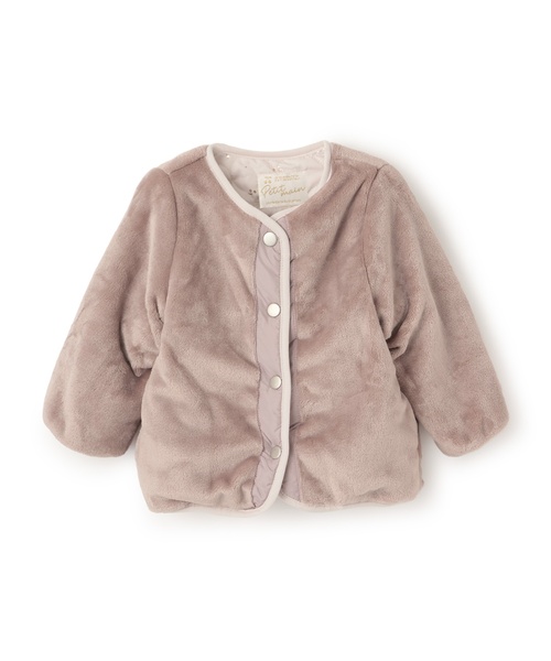 petit main（プティマイン）の「【リンク】箔プリントリバーシブルジャケット（ブルゾン・キッズ・ブルーグレー/アイボリー/ライトピンク/ネイビー・80ｃｍ/130cm/120cm/110cm/100cm/90cm）」の19枚目の写真