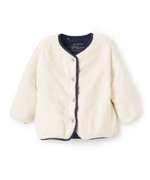 petit main（プティマイン）の「【リンク】箔プリントリバーシブルジャケット（ブルゾン・キッズ・ブルーグレー/アイボリー/ライトピンク/ネイビー・80ｃｍ/130cm/120cm/110cm/100cm/90cm）」の20枚目の写真