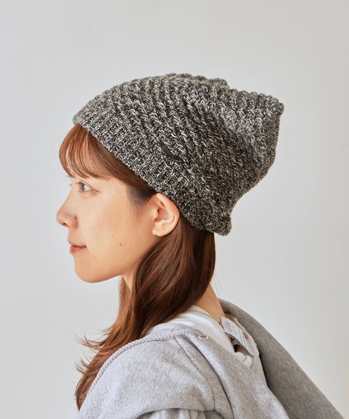 milsa(ミルサ)の「milsa/ミルサ ウォッシャブル メタルタグ メランジ ネコ耳ビーニー(ニットキャップ/ビーニー・レディース・ライトブルー/ブラック/ホワイト/ブラウン/ピンク・56-58cm)」の17枚目の写真